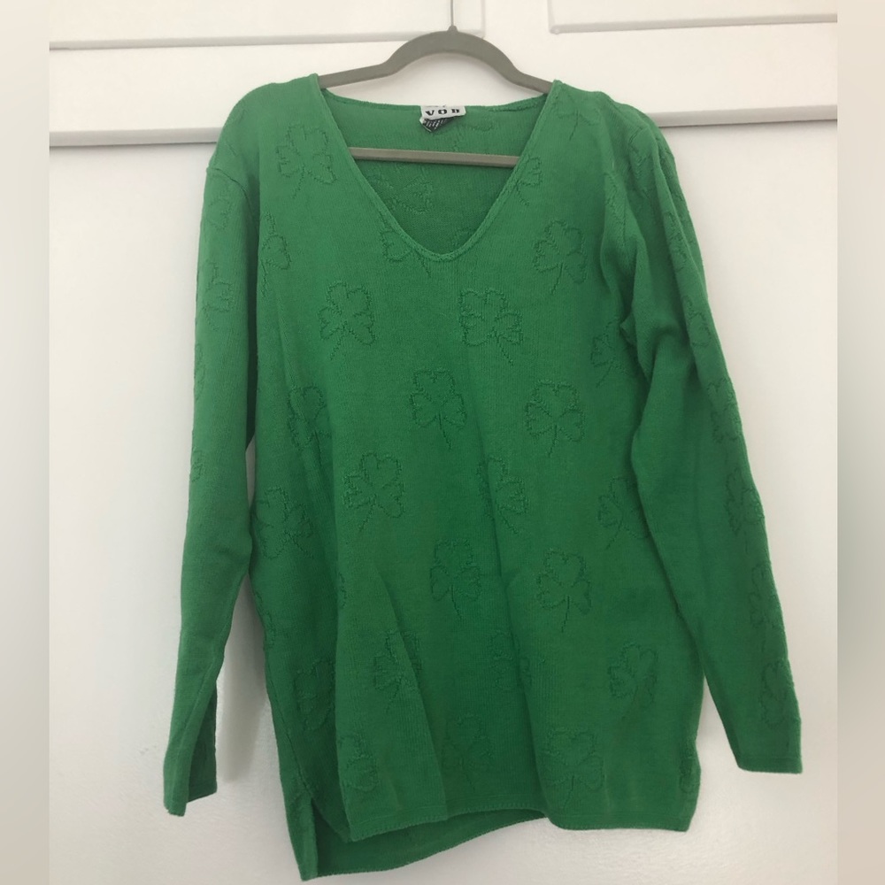 Vintage Four Leaf Clover Sweater